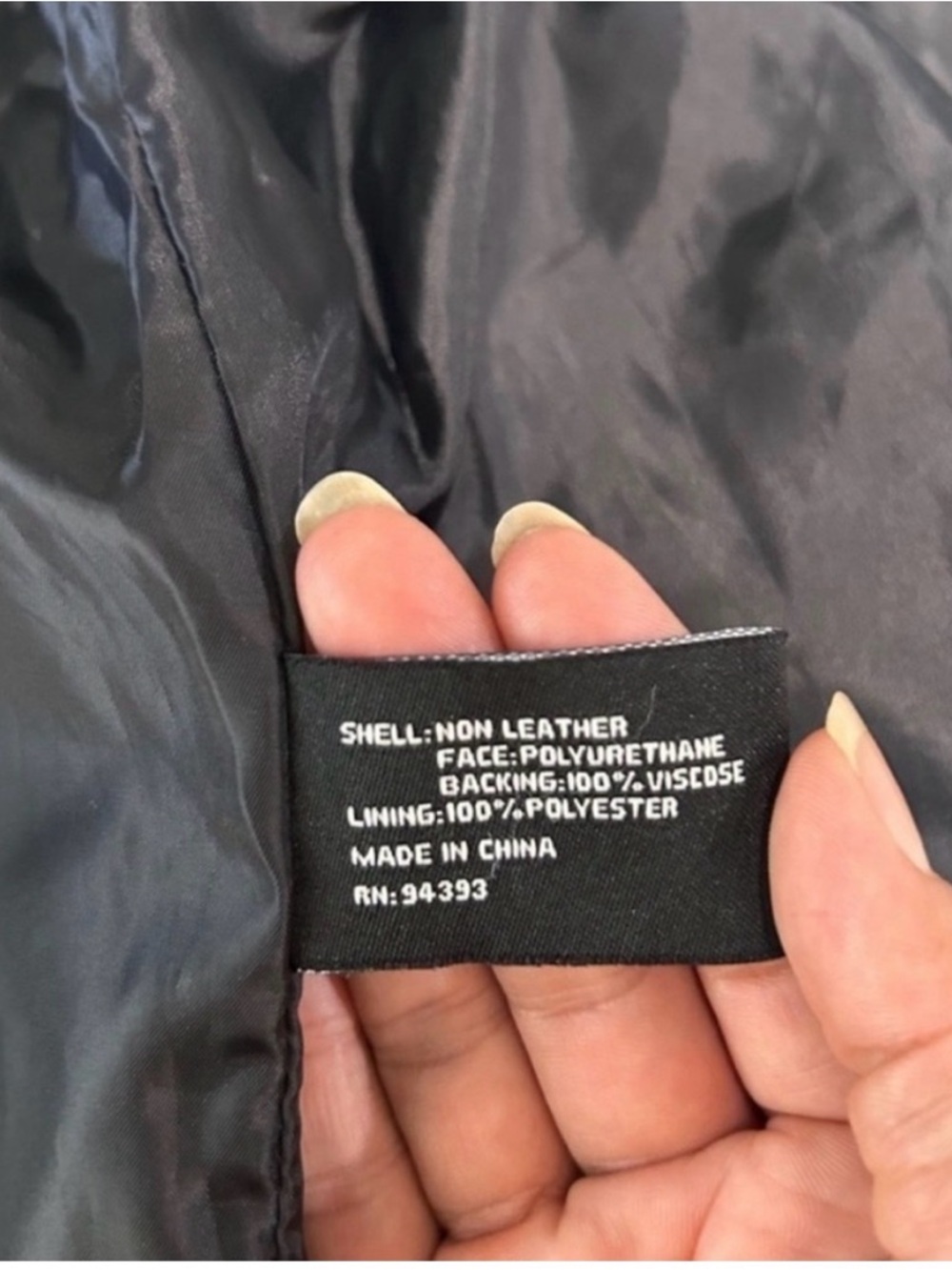 Coffee shop Black Faux Leather Moto Jacket - Sleek Zip Detail - Picture 8 of 16